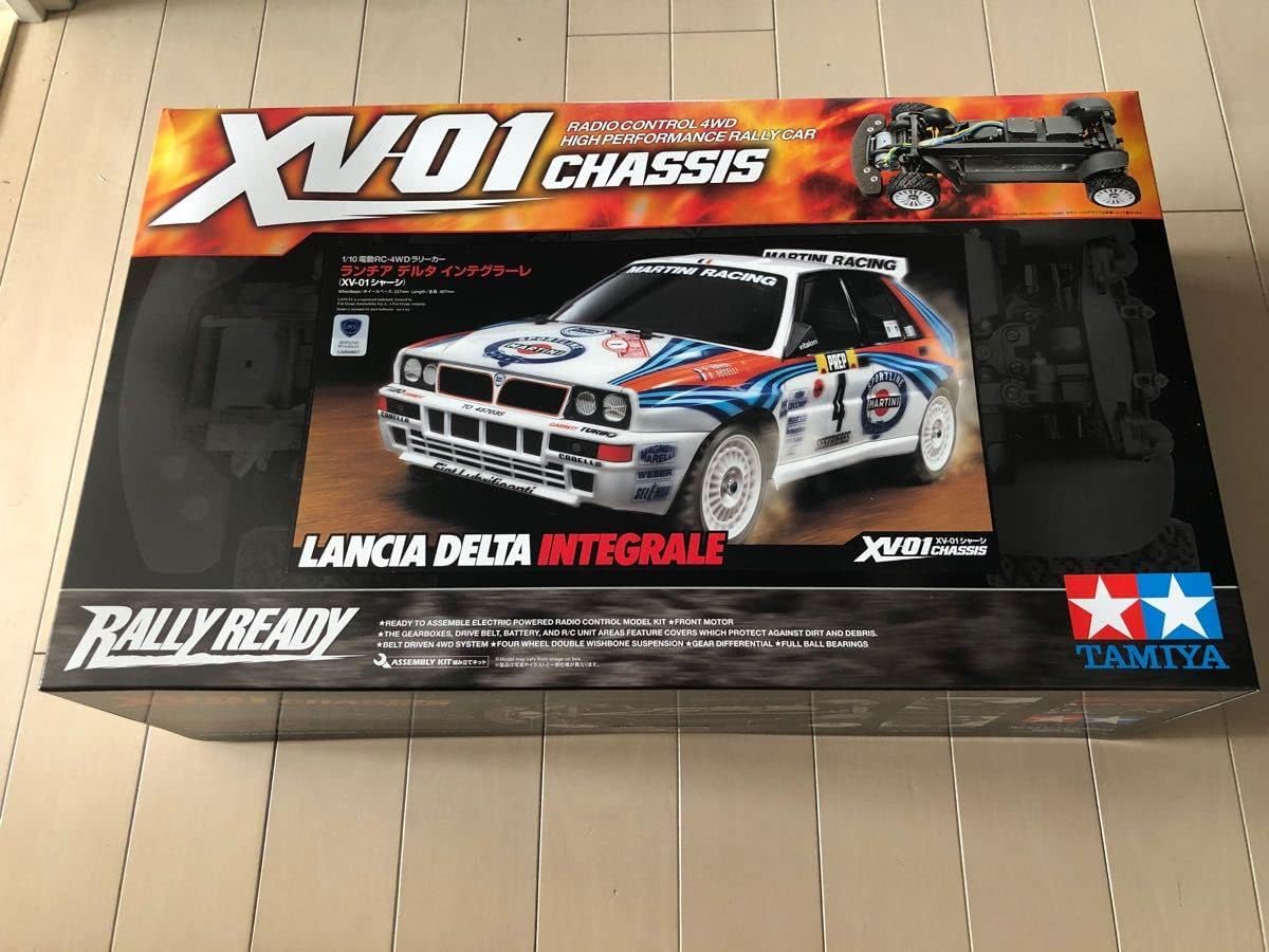 タミヤ　xv-01 メカ付き　ランチアデルタ　新品スペアボディ付 タミヤ xv-01 メカ、オプション組込み済 ランチアデルタ 新品